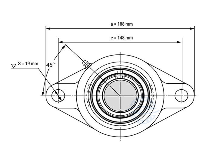 ハウジングのサイズ40*45*50mmの輸送システムP6 UCFL209の枕ボール ベアリング